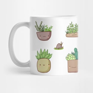 Cute plants with faces Mug